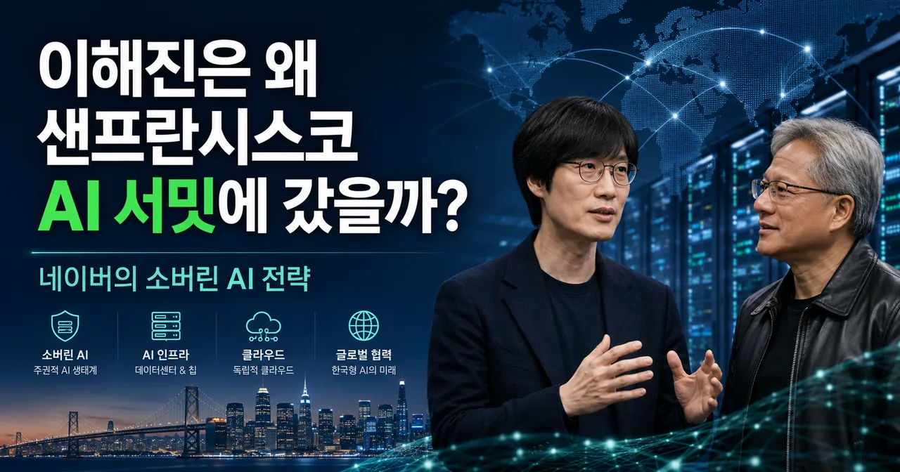 샌프란시스코 AI 서밋과 네이버 소버린 AI 전략을 표현한 대표 이미지